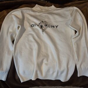 Givenchy White Turtleneck Sweater with Logo